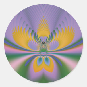 Purple Lotus Classic Round Sticker