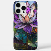 Purple Lotus Faux Stained Glass Design