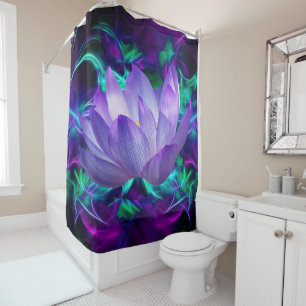 Purple lotus flower and its meaning shower curtain