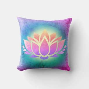purple lotus flower cushion