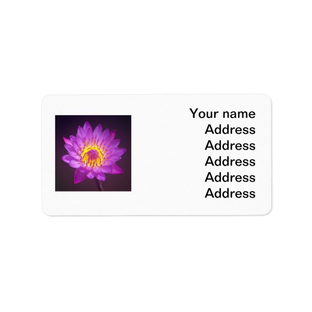 Purple Lotus Flower Label (Front)