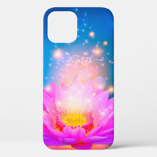  Purple Lotus Flower,Lake, Blue,Zen  iPhone 12 Case