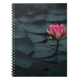 PURPLE LOTUS FLOWER ON WATER NOTEBOOK