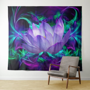 Purple Lotus flower Tapestry