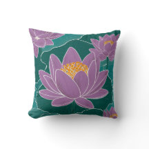 Purple lotus flowers drawing