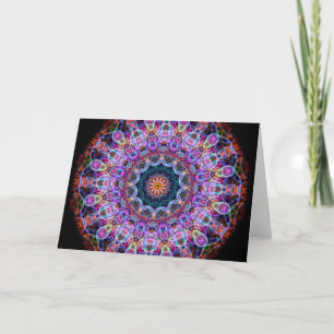 Purple Lotus kaleidoscope Card