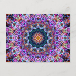 Purple Lotus kaleidoscope Postcard