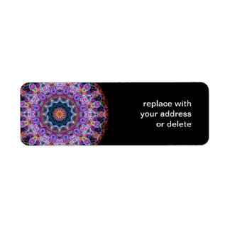 Purple Lotus kaleidoscope Return Address Label