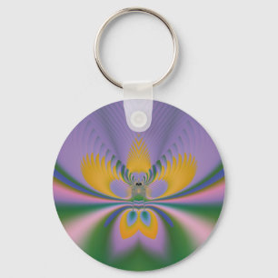 Purple Lotus Key Ring