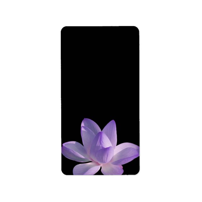 Purple Lotus Light on Black Label (Front)