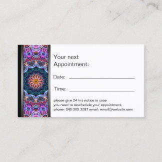 Purple Lotus Mandala appointment card