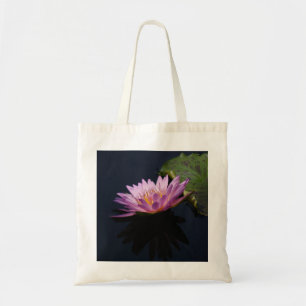 Purple Lotus Waterlily tote bag