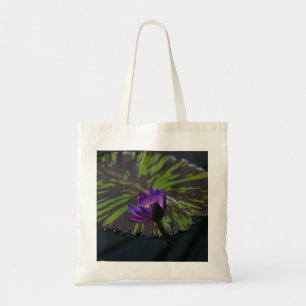 Purple Lotus Waterlily tote bag