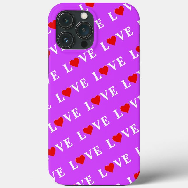Purple LOVE Case-Mate iPhone Case (Back)