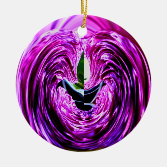 Purple Love_ Ceramic Tree Decoration (Front)
