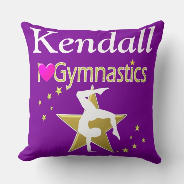 PURPLE LOVE GYMNASTICS PILLOW (Front)