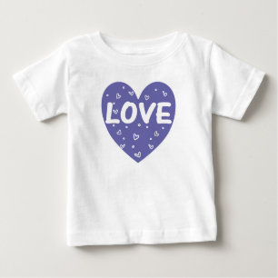 Purple love heart baby T-Shirt