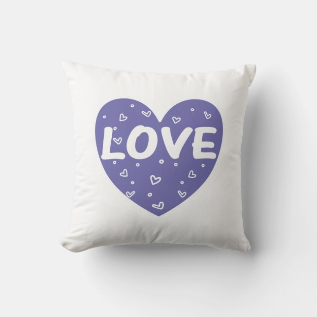 Purple love heart cushion (Front)
