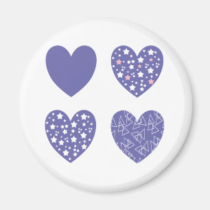 Purple Love Heart Magnet