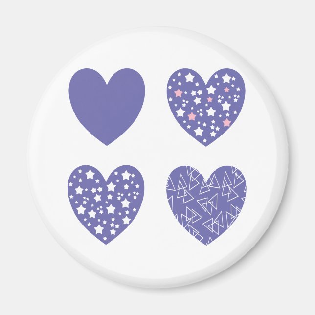 Purple Love Heart Magnet (Front)
