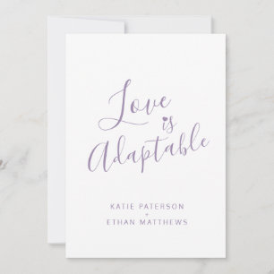 Purple love is adaptable change streaming wedding announcement