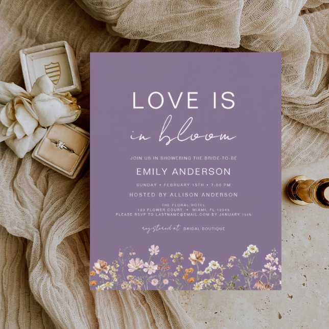 Purple Love is in Bloom Wildflower Bridal Shower (Creator Uploaded)
