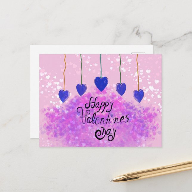 Purple Love Postcard (Front/Back In Situ)