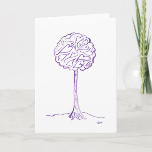 Purple Love Tree Holiday Card