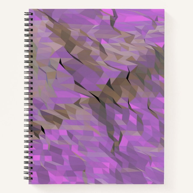 Purple Low-Poly Bullet Journal / Lined Notebook (Front)