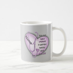 Purple LPN Nurse Heart Mug
