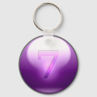 Purple Lucky 7 Key Ring