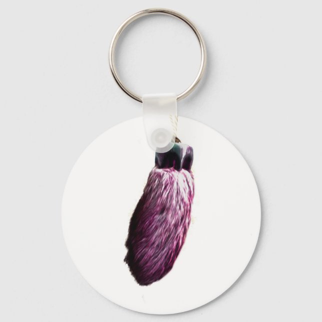 Purple Lucky Rabbit's Foot Key Ring (Front)