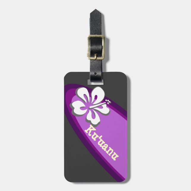 Purple  Luggage Bag Tag (Front Vertical)