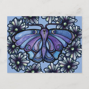 Purple Luna Moth MoonChild Moon Moths              Postcard