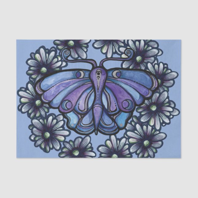 Purple Luna Moth MoonChild Moon Moths              Tissue Paper (Front)