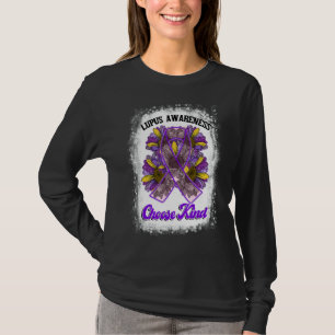 Purple Lupus Awareness Choose Kind Leopard Sunflow T-Shirt