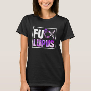 Purple Lupus Awareness Lupus Galaxy Ribbon T-Shirt