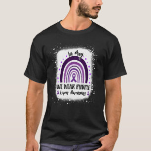 Purple Lupus Awareness May We Wear Purple Rainbow  T-Shirt