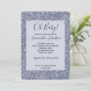 Purple Luxe Glitter Invitation