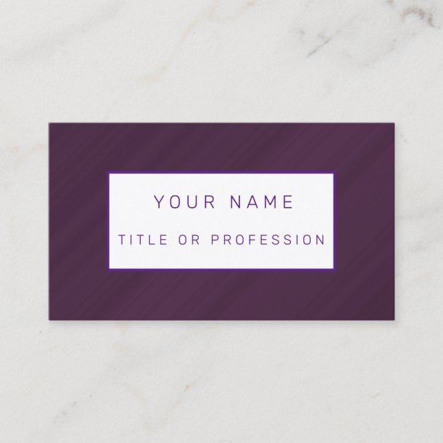 Purple Luxury Business Card (Front)