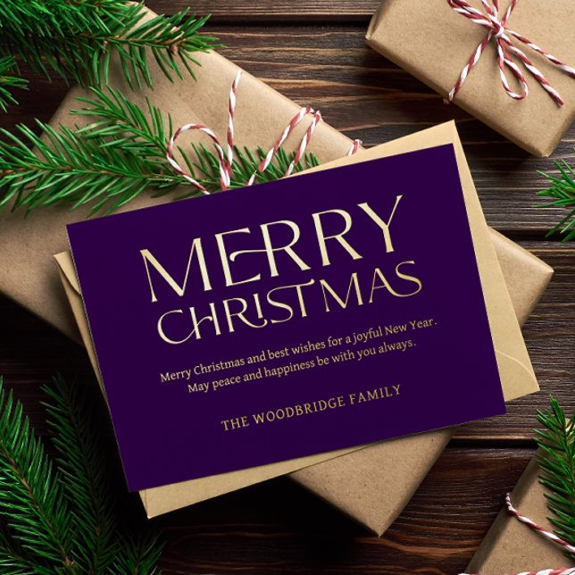 Purple Luxury Christmas Card Elegant Font  photo (Creator Uploaded)