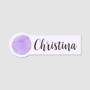 Purple Macaron Macaroon French Pastry Chef Bakery  Name Tag