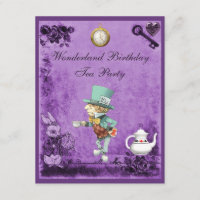 Purple Mad Hatter Wonderland Birthday Tea Party