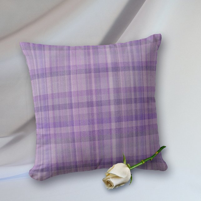 Purple Madras Plaid Pattern Cushion (Creator Uploaded)