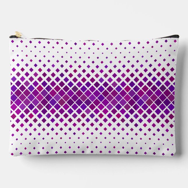 Purple Magenta Diamonds Design Accessory Bag (Front)