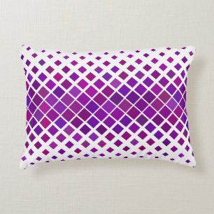 Purple Magenta Diamonds Design Decorative Cushion