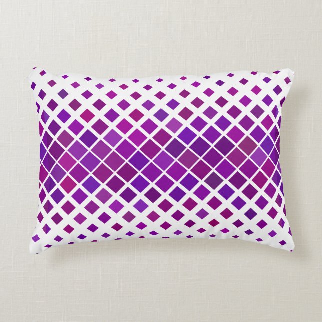Purple Magenta Diamonds Design Decorative Cushion (Front)
