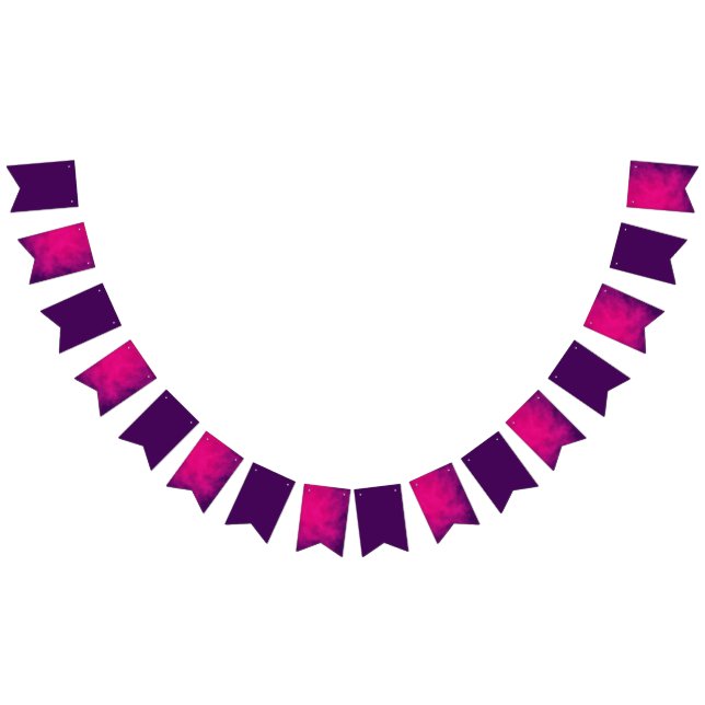 Purple Magenta Mix Bunting Banner – Customisable (All)