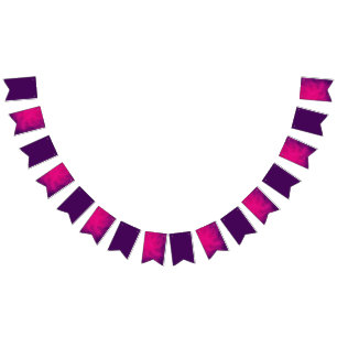 Purple Magenta Mix Bunting Banner – Customizable