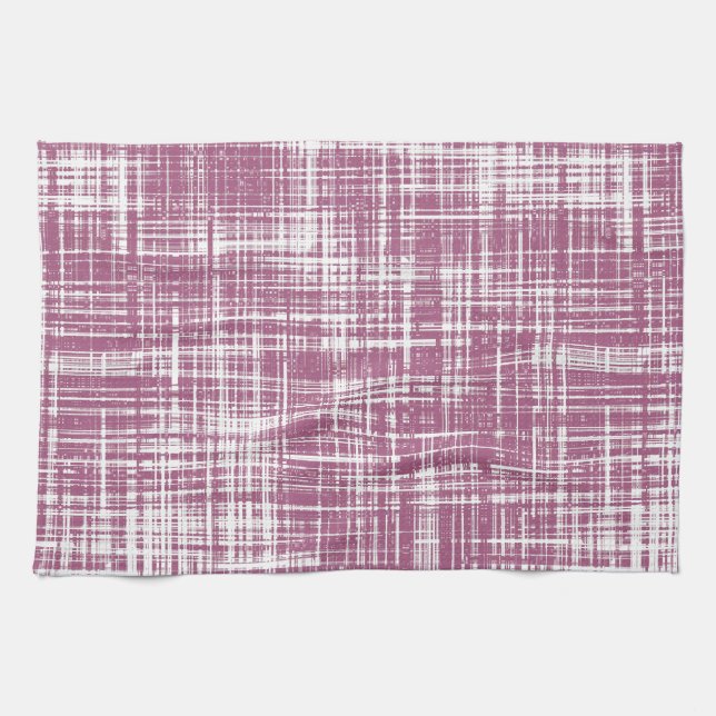 Purple Magenta  Stylish Abstract Pattern Tea Towel (Horizontal)